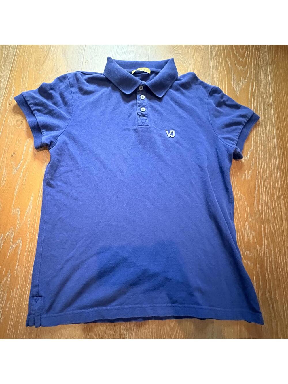 Versace Jeans Blue Polo Shirt Classic Logo Men's Medium